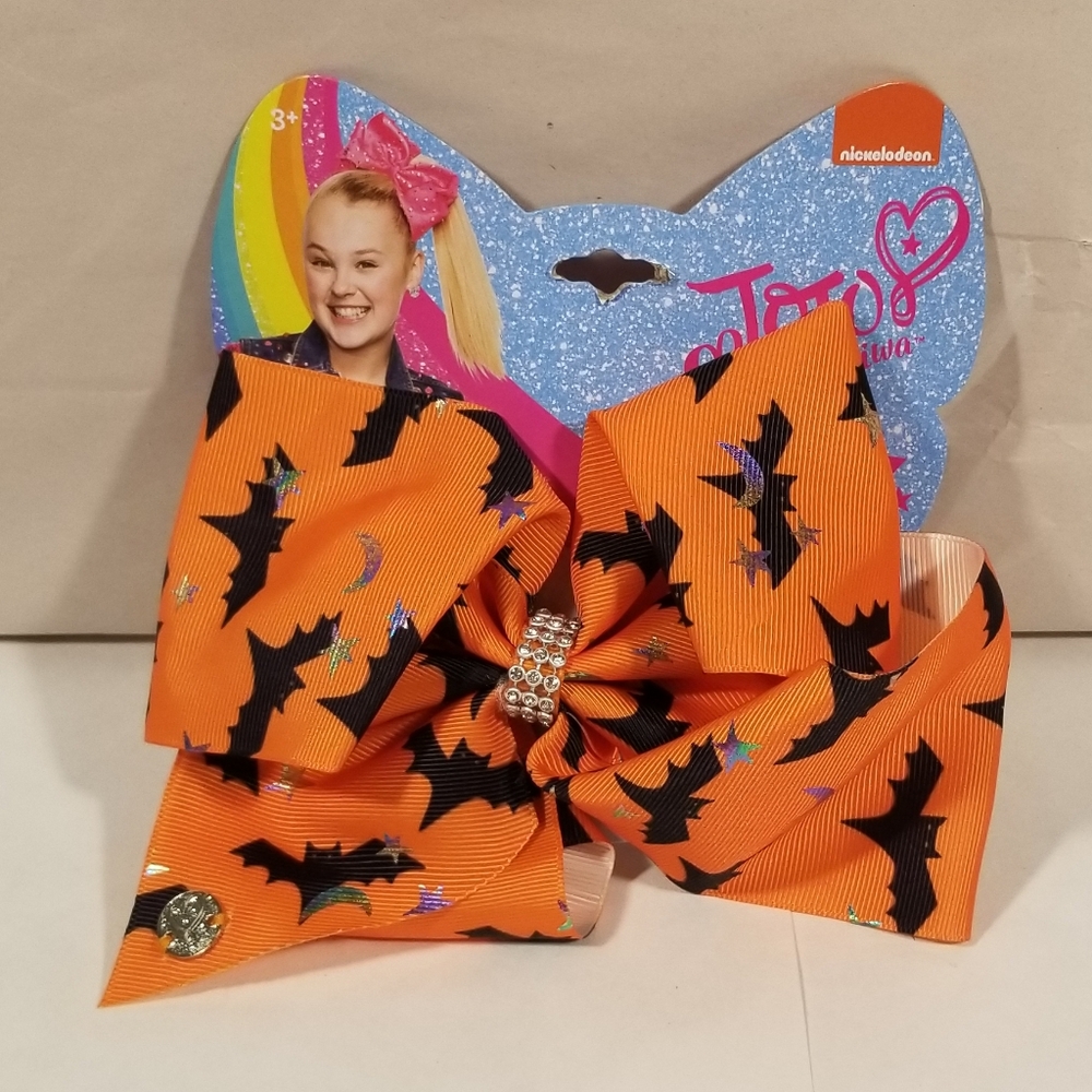 JoJo Siwa Orange Bats Hologram Halloween Bow 2019 CVS